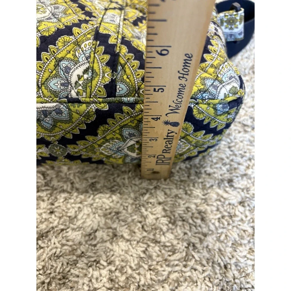 Vera Bradley Cambridge Laptop Carrier Messenger Bag Removable Strap Blue Green